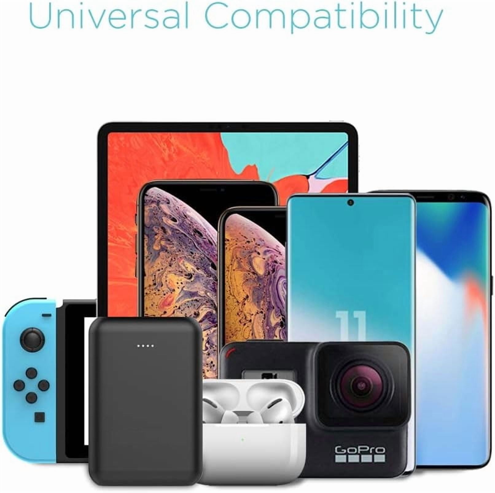 Power Bank 10000mAh for Samsung Galaxy A06/A16 5G/A26 5G/A36 5G/A56 5G - Charger Portable Backup Battery 1-Port USB 1-Port USB-C