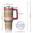 thumbnail image 2 of OBREWU Pioneer Flower Tumbler with Handle and Lid,Pioneer Flower 40oz Double Wall Vacuum Insulated Tumbler,Cups Gift for Women and Men, 2 of 7