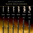 thumbnail image 4 of Preorder — StyleCraft Stay-Temp Black Gold Curling Iron - 1", 4 of 11