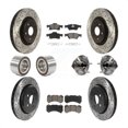 thumbnail image 1 of Transit Auto Front Rear Hub Bearing Assembly Coated Disc Brake Rotor and Ceramic Pad Shoe Kit (10Pc) for Car 2018-2020 Dodge Durango with Vented Rotors Left Right Driver Passenger Side KBB-127933, 1 of 2