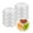 Clear / 3 Compartments, variant on Thermo Tek Round Clear Plastic Serving Platter - with Lid, 2 Compartments - 7 1/2" x 7 1/2" x 2 1/2" - 100 count box