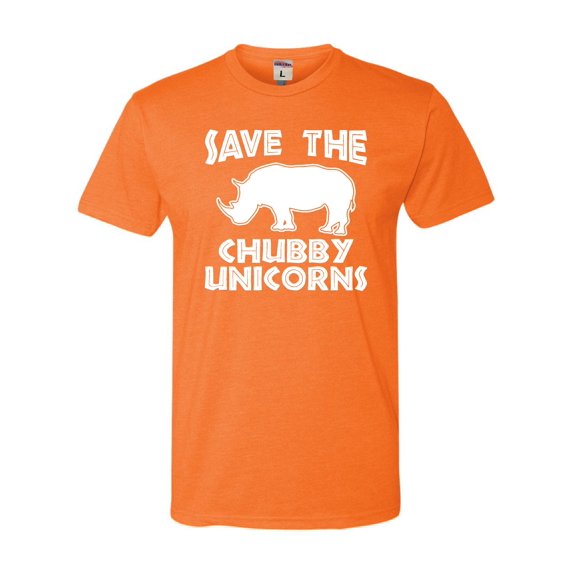 Adult Save The Chubby Unicorns Funny Rhino Deluxe T-Shirt