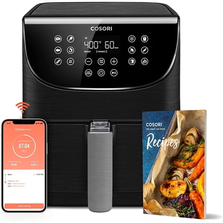 COSORI Air Fryer 5.8QT Pro Gen Smart 11-in-1 Toaster Oven , 100 Recipes Cookbook, 200+ Online Recipes , APP and Touch Screen Control, Works with Alexa & Google Assistant, Dishwasher-Safe