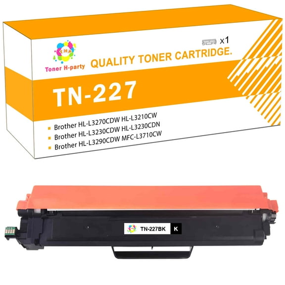 Toner H-Party 1-Pack Compatible Toner Cartridge for Brother TN-227 TN-227BK MFC-L3750CDW HL-L3210CW HL-L3290CD HL-L3230CDW Printer Ink Black