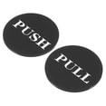 thumbnail image 1 of Unique Bargains Push Pull Door Signe Acrylique Auto-Adhésif Rond Autocollant Noir/blanc 8 Pack, 1 of 6