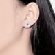 thumbnail image 2 of Aretes de piedra rosa con flor de margarita JAMW 1 par para mujeres y niñas, 2 of 5