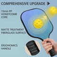 thumbnail image 4 of Pickleball Paddles Set Of 1, Fiberglass Surface, Colorful Lines Print, 1 Paddle, 2 Balls & Bag, 4 of 5