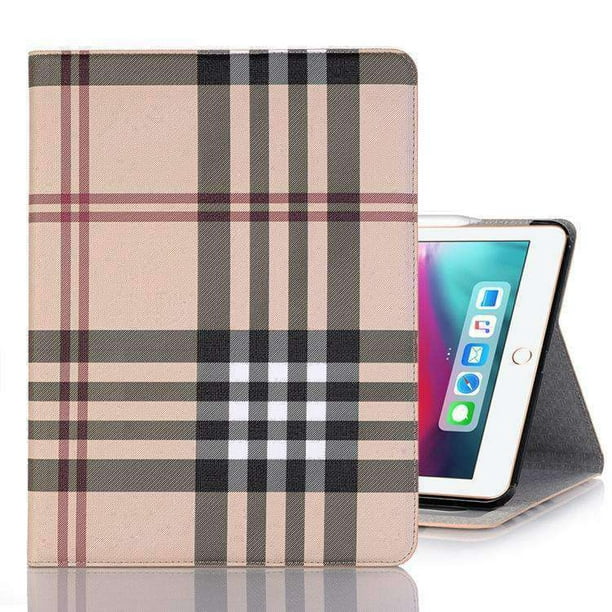iPad Pro  Flip Leather Smart Case, AMZER Slim Folio Cover With Card/Pen  Slot & Strap for iPad Pro  inch 4th gen, 5th gen - White 
