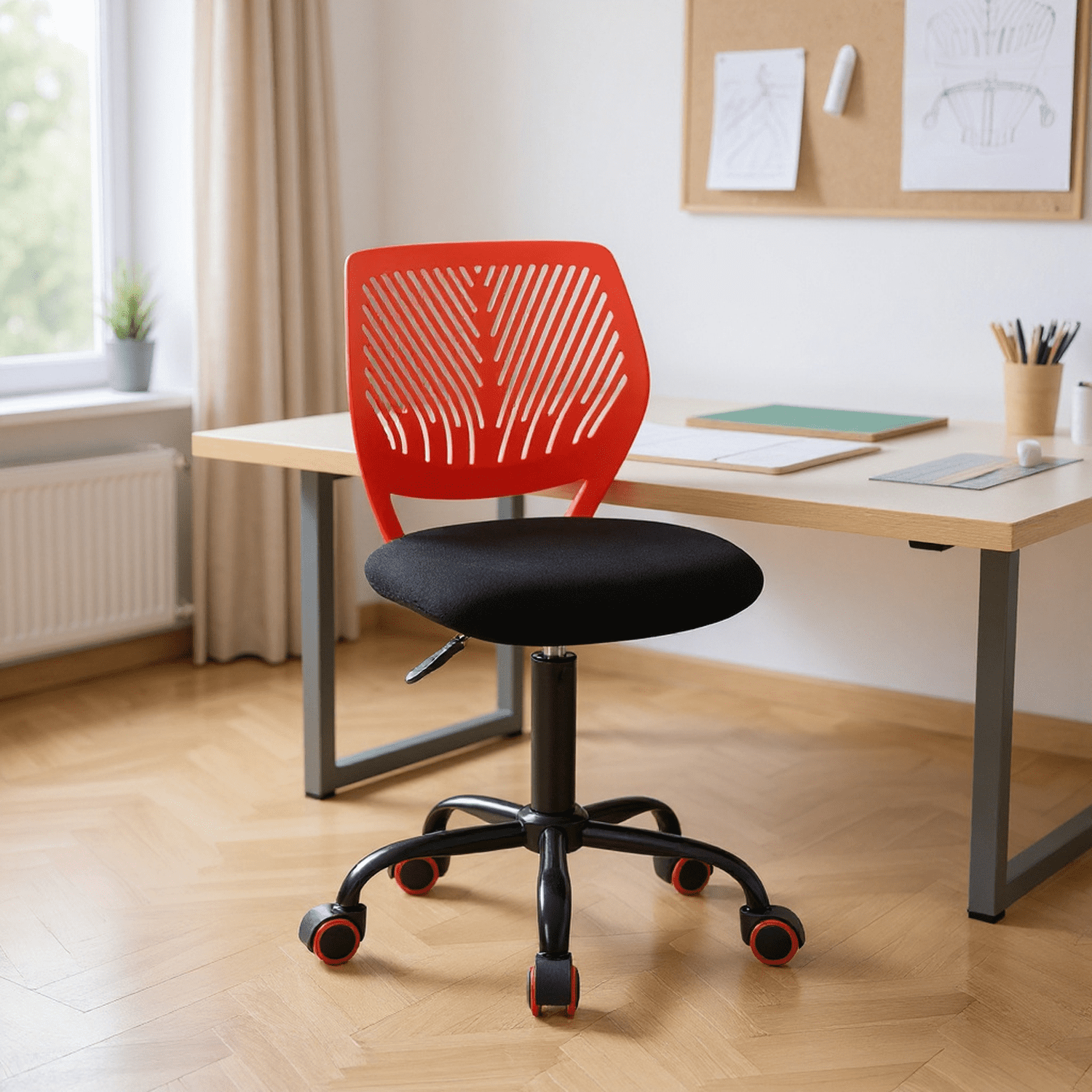 Chaise de loisirs créatifs pivotante Homy Casa avec réglage en hauteur et assise moelleuse