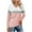 Pink, variant on WREESH Womens Fashion Tunic Top V Neck Color Block Pullover Top Regular Fit Long Sleeve Tops Top Olive Green