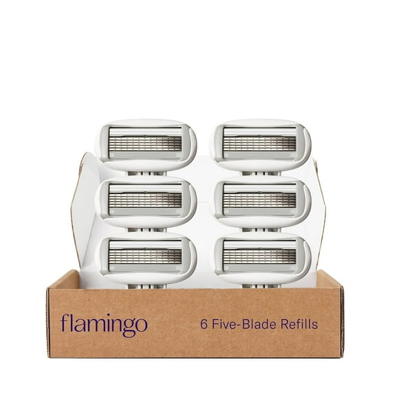 Flamingo Women's Razor 5-Blade Refills - Razors for Women - 6ct