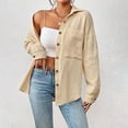 thumbnail image 2 of AherBiu Long Sleeve Shirt for Women Button Open Front Lapel Spring Fall Casual Basic Tops Blouse, 2 of 7