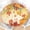 Autumn-maple Leaf, variant on Colorful Floral Round Fitted Tablecloth with Elastic Edge,Waterproof Wipeable Reusable Spring Summer Red Flowers Leaf Table Cover for 40-44" Stretch Table Cloth for Dinner Indoor Outdoor Party Picnic