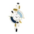 thumbnail image 1 of Reloj de pared de metal Diseño de arte Reloj Moda Movimiento silencioso moderno Decorativo para sala de estar, hogar, baño, decoración de comedor BLESIY Reloj de pared decorativo, 1 of 8