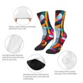 thumbnail image 3 of Naloa Abstract Jazz Instrumental Kids Socks Unisex Kids and Toddlers' Crew Socks, ,1 Pairs, 3 of 5