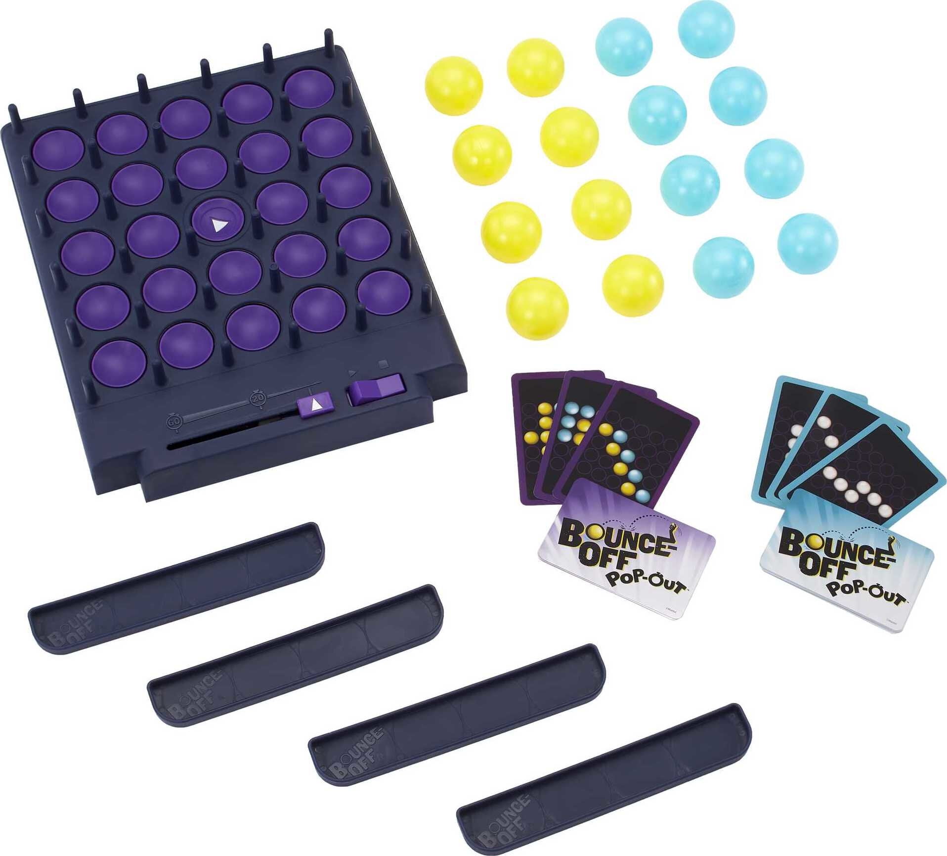 Bounce-Off Pop-Out Game for Kids & Adults, Balls Go Flying with No Batteries Required