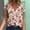 Pink, variant on Sakmal Ladies Tops Pink Short Sleeve Fashion Deep V-Neck Floral T-Shirts Womens Shirts Plus Size