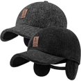 thumbnail image 1 of Gorra de béisbol informal de invierno para mediana edad y personas mayores otoño e invierno, 1 of 5