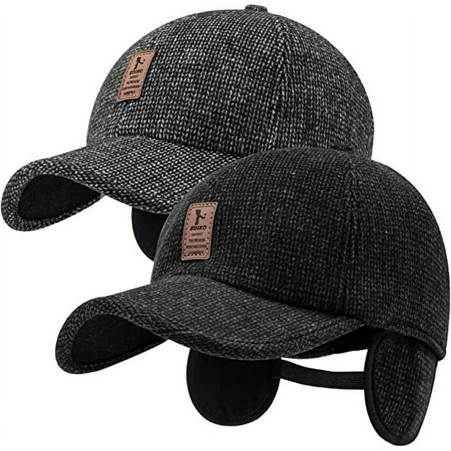Gorra de béisbol informal de invierno para mediana edad y personas mayores otoño e invierno