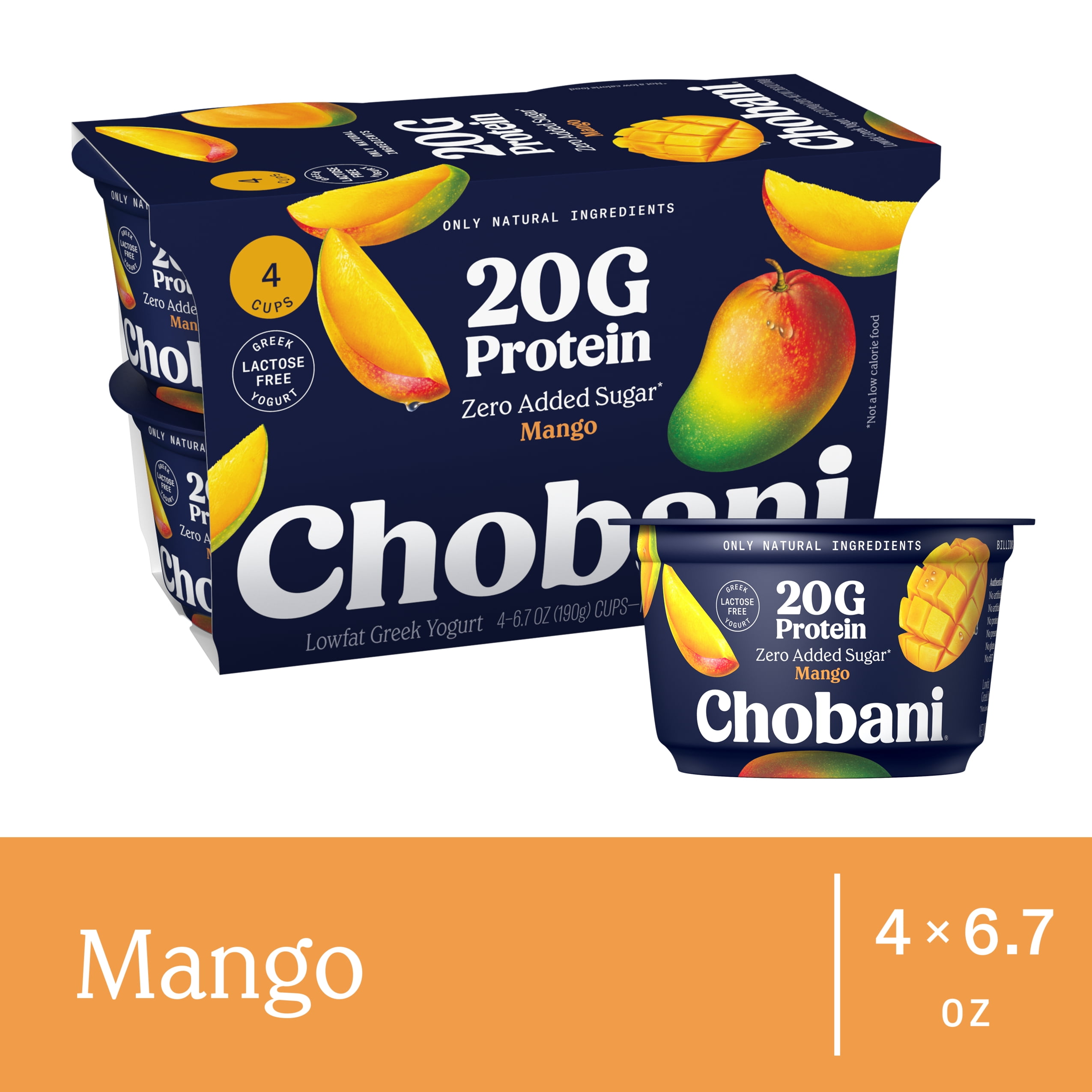 Chobani 20G Protein Low-Fat Greek Yogurt Strawberry Kiwi 6.7oz 4