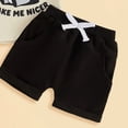 thumbnail image 6 of mgoYE Toddler Baby Boy Summer Clothes Boys Outfit Letter Print Short Sleeve T-Shirt Tops + Shorts Set (Beige,0-6 Months), 6 of 6