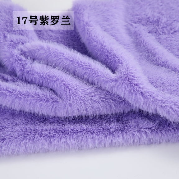 Namzi 1 Piece 19.69*19.69in Imitation Rabbit Fur Short Plush Fabric,Soft and Fluffy Faux Fur Fabric for DIY Craft Sewing Projects,Headwear,Gloves,Home Decoration,Purple