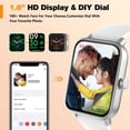 thumbnail image 4 of Reloj inteligente Fitpolo ID205L con pantalla táctil Bluetooth Alexa de 1.8 pulgadas, 4 of 9