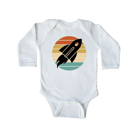 

Inktastic Space Rocket Retro Sunset Gift Baby Boy or Baby Girl Long Sleeve Bodysuit