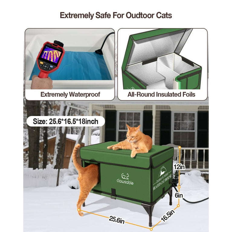  Clawsable Waterproof & Easy Assembly Cat House for