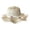 Beige, variant on Girls Summer Sun Hat with Decorative Bow Straw Brim for Beach Outdoor Activities,Size 2-5 Years