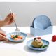 thumbnail image 4 of mfyjkho Plato de sobremesa con base para guardar alimentos|bandeja recogemigas de plástico para mesa de comedor|15 x 14 cm|juego de 5 platos + 1 base|vajilla multiusos para aperitivos, 4 of 6