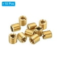 thumbnail image 3 of Unique Bargains Laiton Fileté Réparation Insert Écrou, 10 Pcs M8x1.25 à M5x0.8 Manchon Filetage Réducteur Vis Réducteur 8mm, 3 of 7