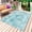 Teal Green-4, variant on Turquoise Coastal Outdoor Rug for Patio/Deck/Porch, Non-Slip Large Area Rug 4 x 6 Ft, Nautical Coral Starfish Shell Octopus Sea Indoor Outdoor Rugs Washable Area Rugs, Camping Rug Carpet Runner