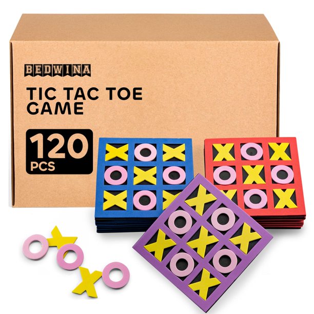 Minijuego de mesa Bedwina Tic Tac Toe Foam 5x5 para niños (120)