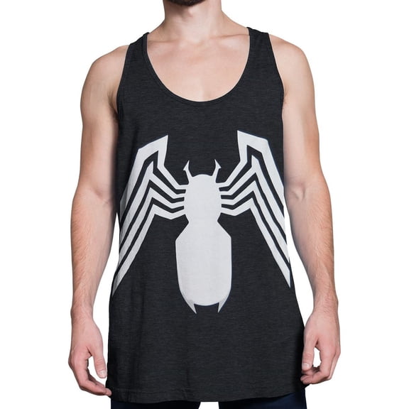 Venom Symbol Heather Charcoal Tank Top-XLarge