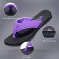 thumbnail image 5 of STQ Women‘s Flip-flop Non Slip Comfortable Yoga-Mat Thong Sandals for Outdoor Black Purple 10 US, 5 of 7