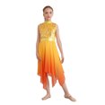 thumbnail image 3 of CHICTRY Robe de Danse Sans Manches à Sequins pour Filles, Tunique de Culte Irrégulière, Or 12, 3 of 7