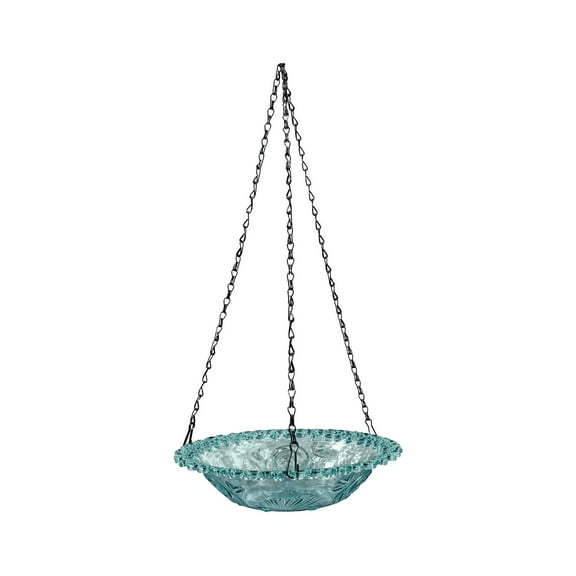 ionze Metal Mesh Hanging Bird Platform Feeder, Blue