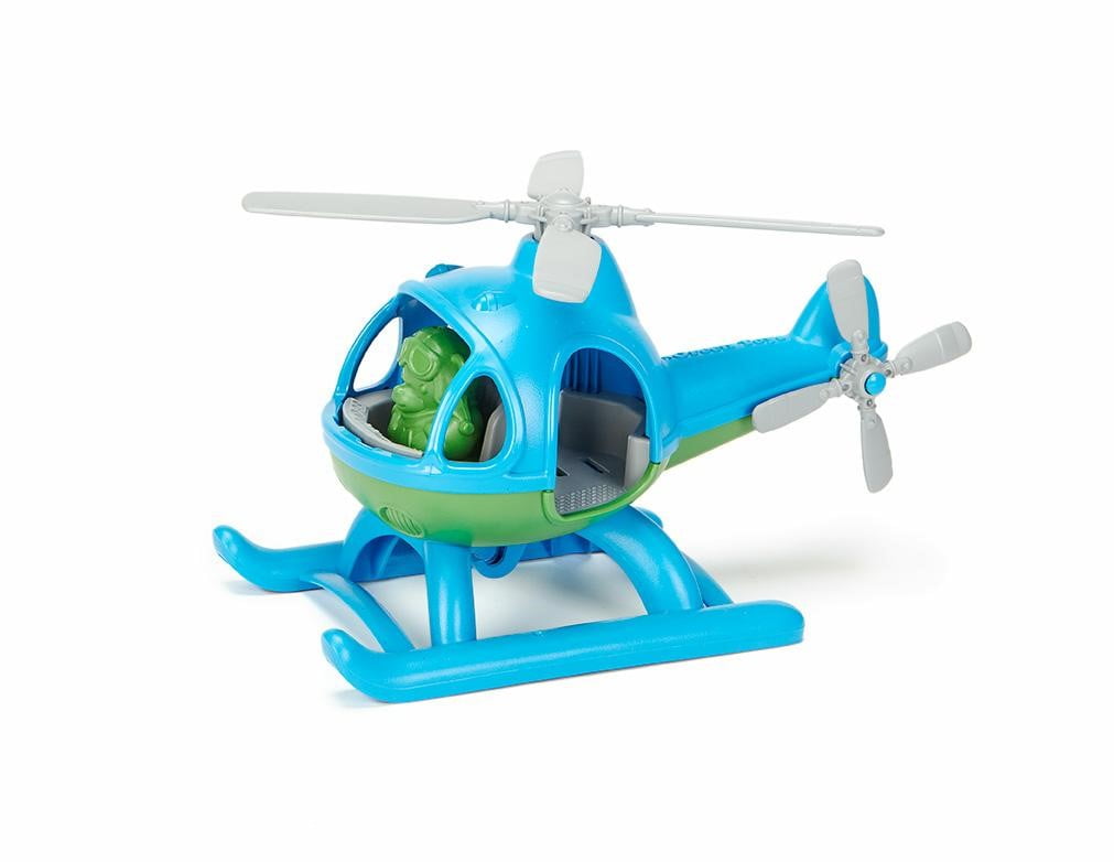 Green Toys Helicopter Flying Toy with Figure BPA Free 100% Recycled 