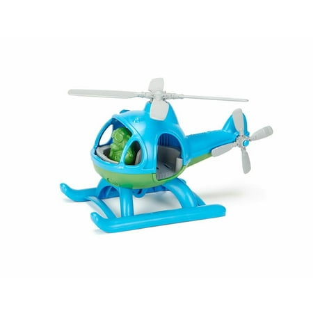Green toys blue and green plastic helicopter