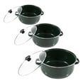 thumbnail image 1 of HEALEEP 3Pcs Enamel Heating Stock Pot With Lid For Home Cooking, 1 of 8