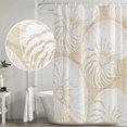 thumbnail image 5 of Extra Long Shower Curtain 72x96 Inch, Coastal Shell Beige Shower Curtain Waterproof Bathroom Decor, Summer Ocean Shell Beach Fabric Bath Curtain Set Accessories with Hooks, 5 of 7