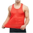 thumbnail image 2 of pstuiky Camiseta sin mangas para hombre, Camiseta deportiva informal de malla de color liso para hombre, holgada, con cuello redondo y forma de I Camisas para hombres xl, 2 of 6