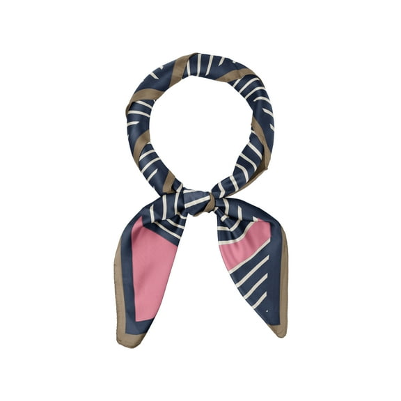 INSPIRE CHIC Women Striped Satin Scarf Shawl 35x35" Large Square Silk Feeling Neck Scarves Head Wraps Dusty Pink 90x90cm/35.4x35.4"