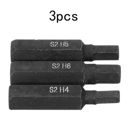 

3pcs Hexagon Impact Screwdriver Bits 8mm Hex Shank 36mm Hand Tools H4 H5 H6