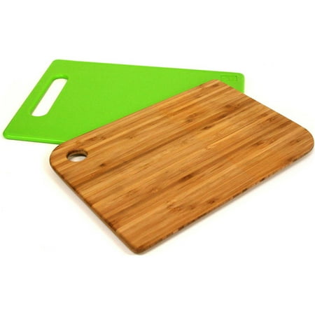 TruBamboo Bamboo and Eco-Plastic Cutting Board Set, 2pc