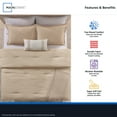 thumbnail image 4 of Mainstays Tonal 5-Piece Taupe Stripe Matelasse Comforter Set, Full/Queen, 4 of 14