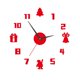 thumbnail image 1 of Reloj de pared navideño 3D que brilla en la oscuridad, acrílico sin marco, silencioso, para el hogar, la oficina, el dormitorio, la sala de estar, reloj analógico digital, decoración., 1 of 8