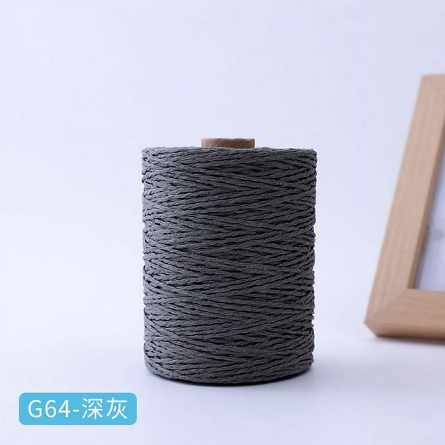 Raffia Yarn Knitting Crochet Paper Straw Rope Thread For Weaving Summer Handmade Hat Basket Handcrafts Tricots DIY Material Rug
