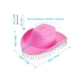 thumbnail image 5 of Deago Women's Western Rhinestone Cowboy Hat Bridal Cowgirl Hats for Bachelorette Party Halloween Costume (Pink), 5 of 8